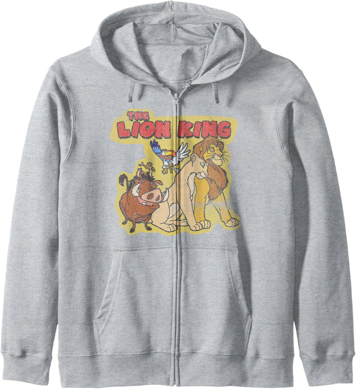 Disney Lion King Retro Happy Friends Portrait Kapuzenjacke