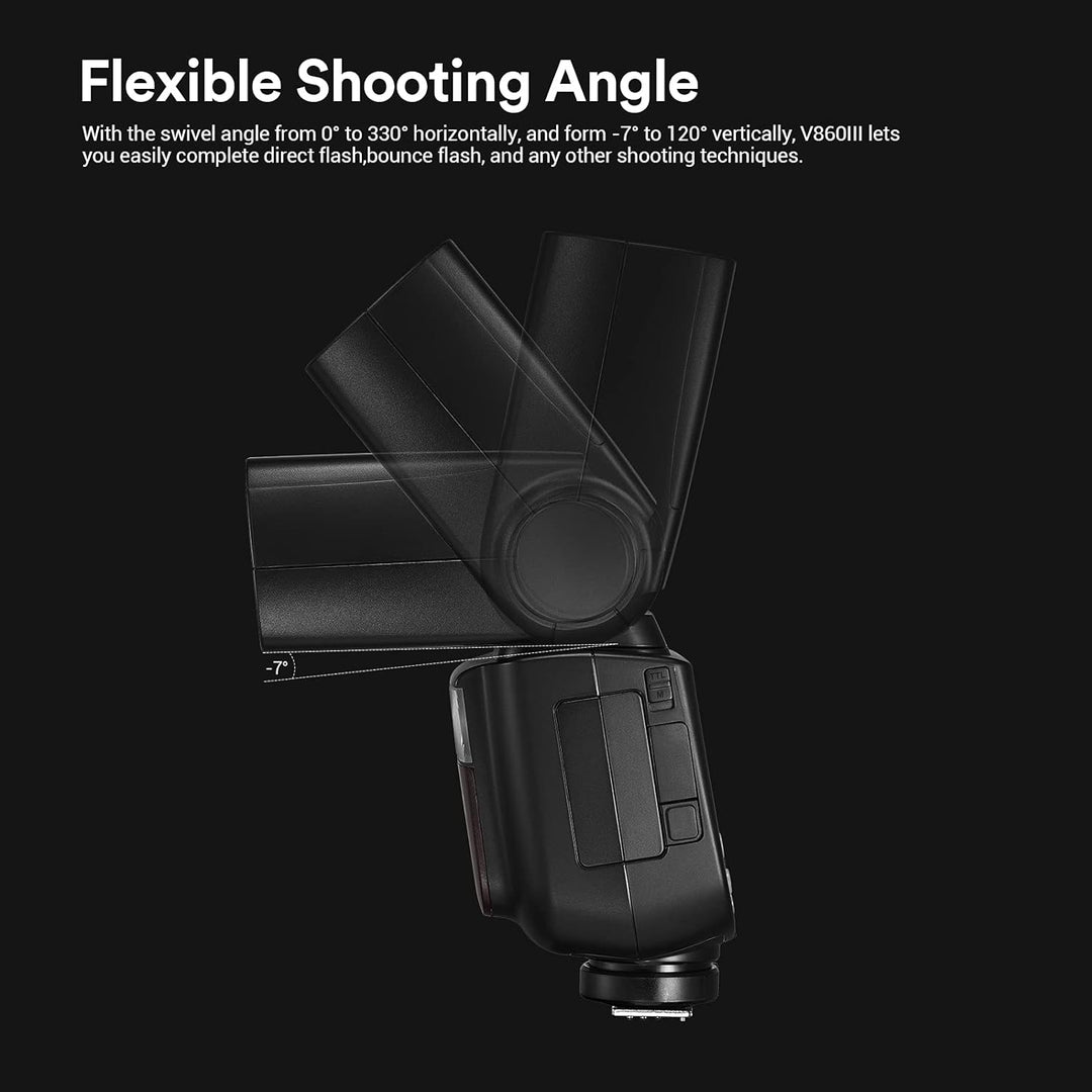 Godox V860III-C Blitzgerät für Canon Kameras, TTL 2.4G HSS 1/8000s, 7.2V/2600mAh Li-Ionen Akku, 10-S