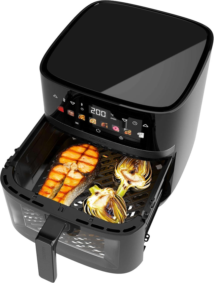 Cecotec Heissluftfritteuse ohne Öl 8L Grillplatte - Grill - Doppelte Heizelemente - Air Fryer Cecofr