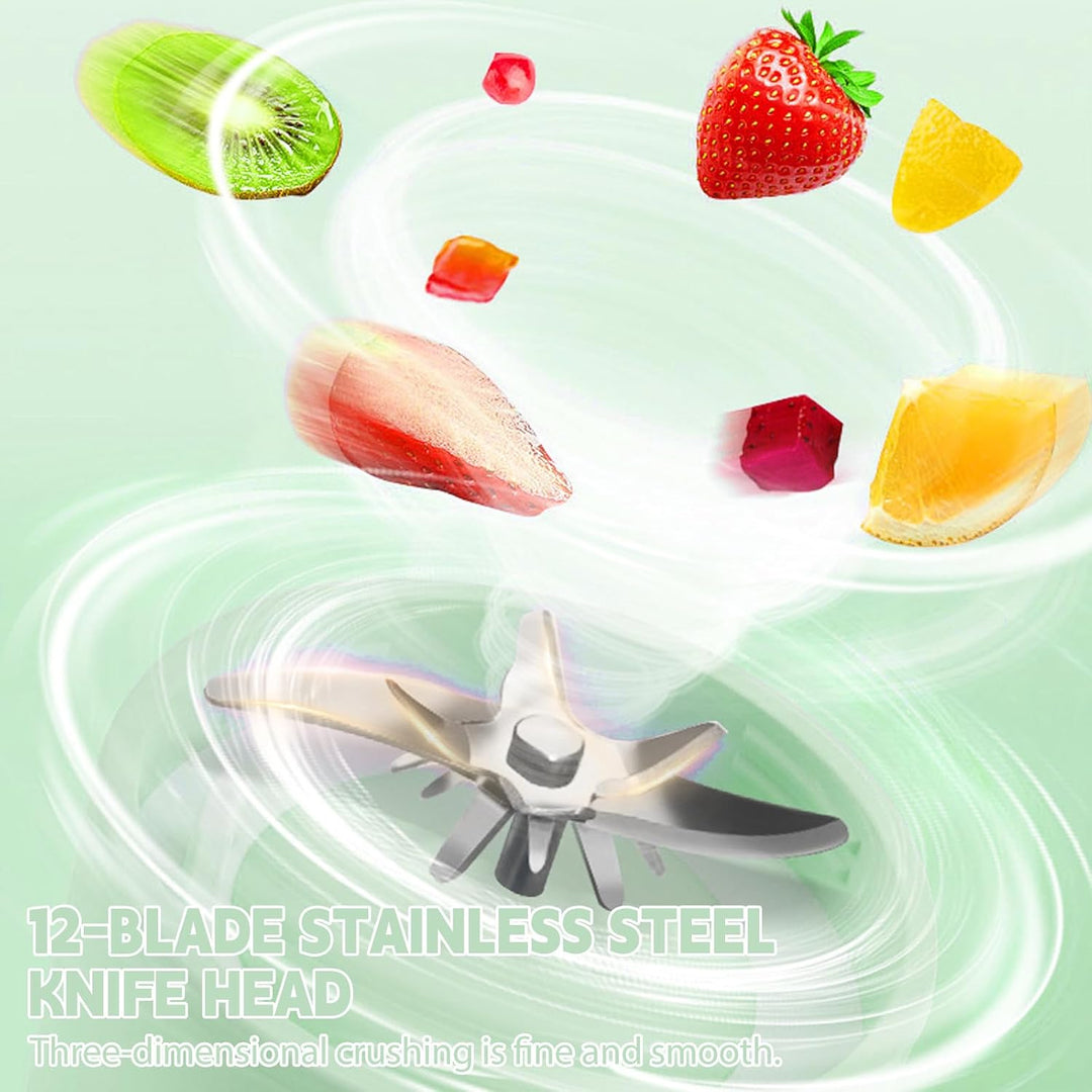 Tragbarer Mixer to Go: 500ml Elektrischer USB-Entsafter, Wiederaufladbarer Mini Standmixer, Tragbare