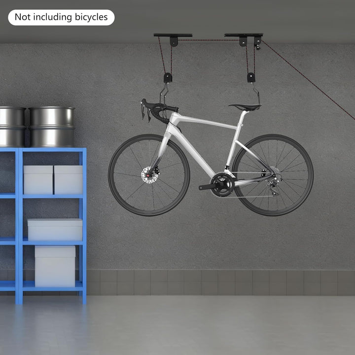 Fahrrad Wandhalterung 60 kg Stahl 1 Set platzsparend für Garage | Beschichtete Haken, 17 cm Hakenlän