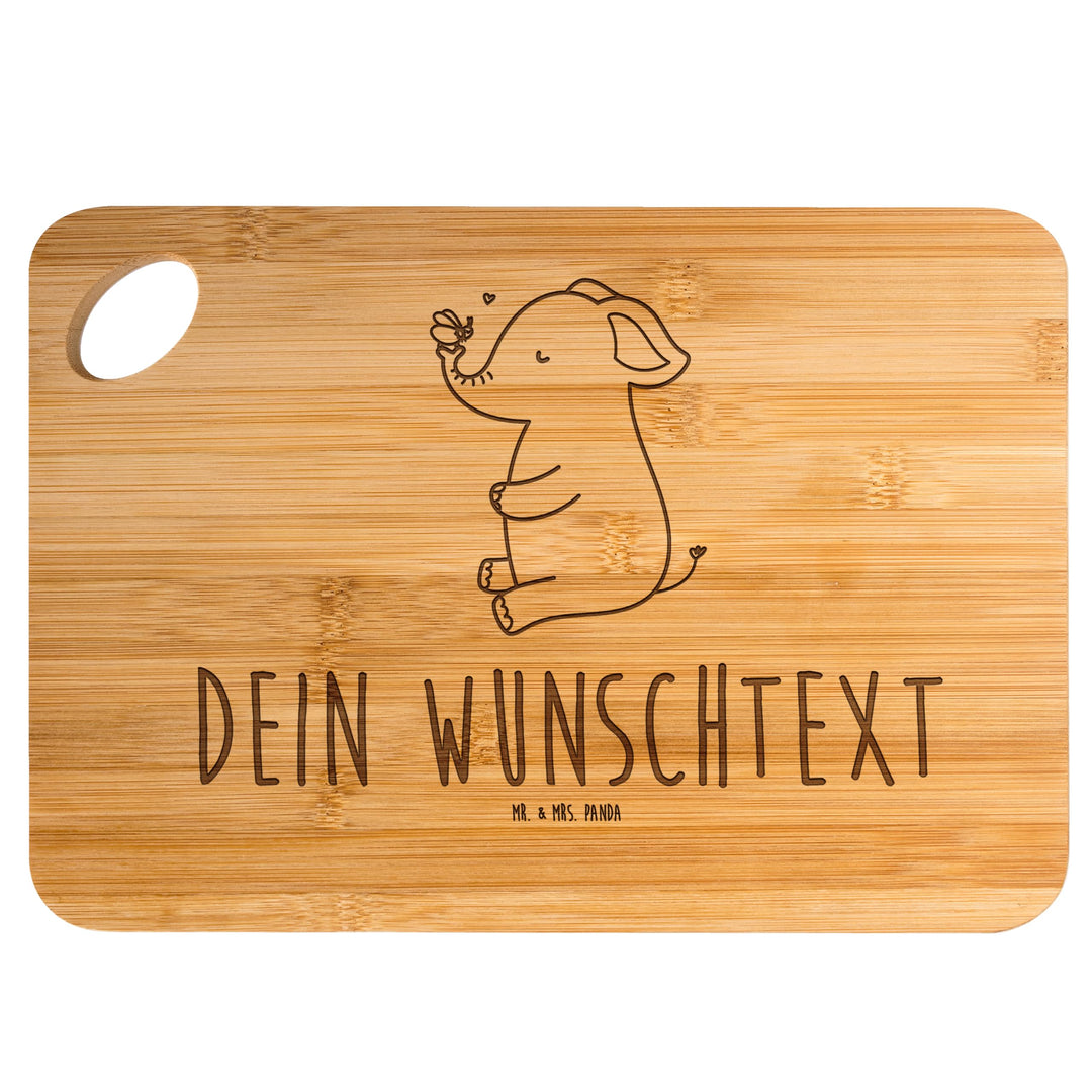 Mr. & Mrs. Panda Holzschneidebrett mit Gravur Elefant Biene - Personalisierte Geschenke, Liebesspruc