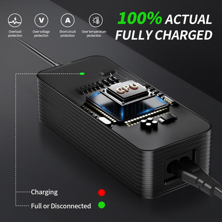 Prodrocam 53,5V 2A Ladegerät für NIU KQi3, 46,8V Akku Ladegerät für NIU KQi3 Pro / KQi3 Max / KQi3 S