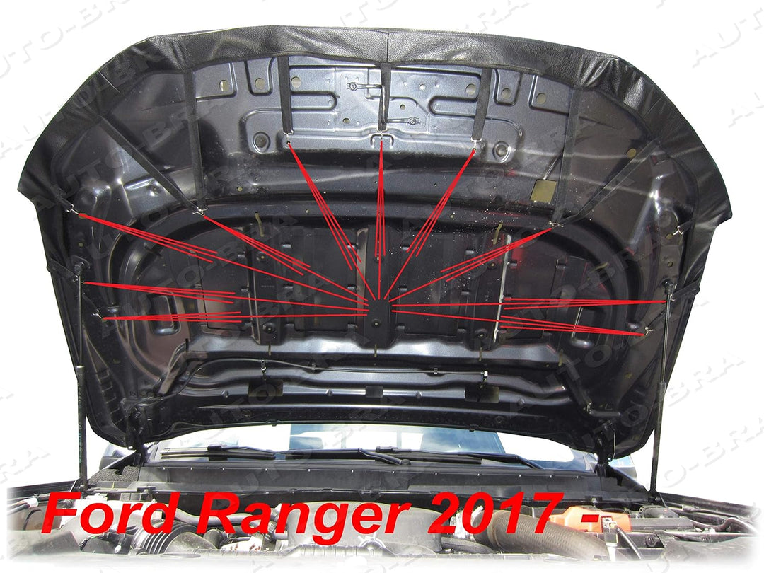 AB3-00042 Bonnet Auto BRA kompatibel mit Ford Ranger 2015-2022 Haubenbra Steinschlagschutz Tuning Au