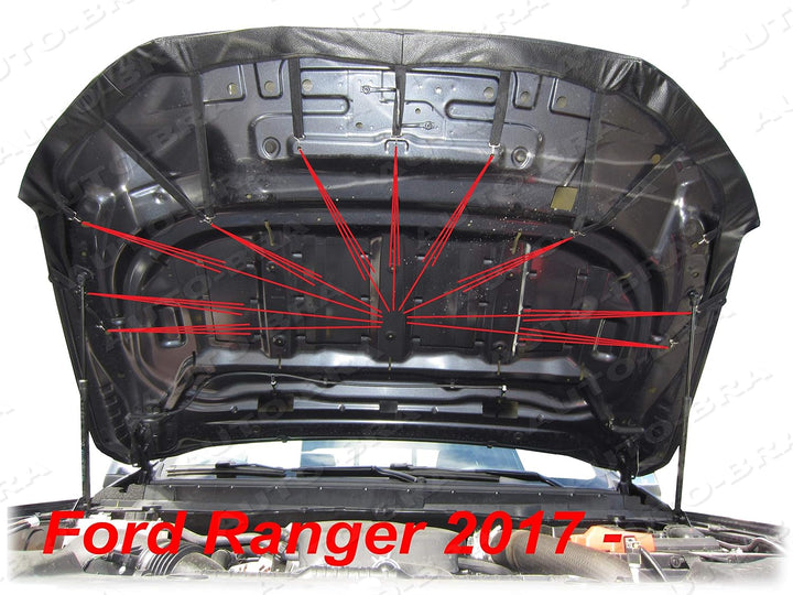 AB3-00042 Bonnet Auto BRA kompatibel mit Ford Ranger 2015-2022 Haubenbra Steinschlagschutz Tuning Au