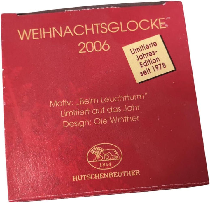 Porzellanglocke Weihnachtsglocke 2006 - Hutschenreuther - in OVP