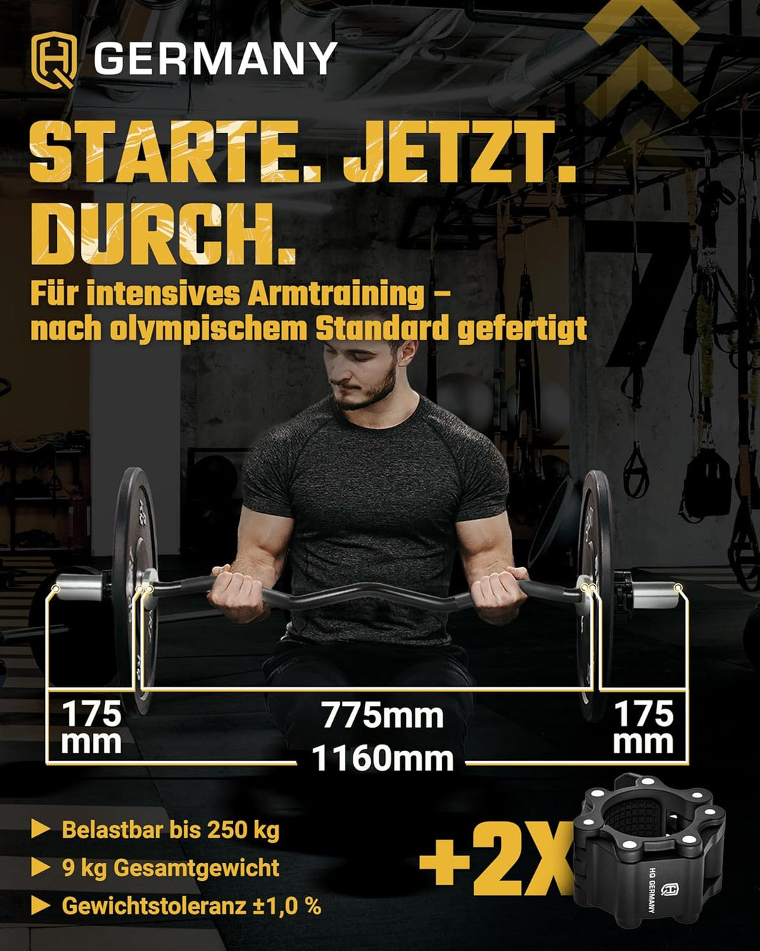 HQ Germany® SZ Stangen 50mm | 3 Varianten | Super-Curve/Performance/Training Training + Schnellversc