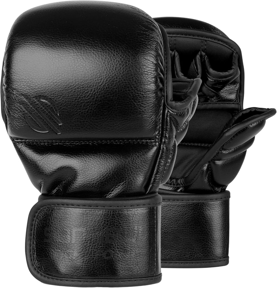 SANABUL Schlacht geschmiedet 7 oz MMA Hybrid Sparring Handschuhe, schwarz
