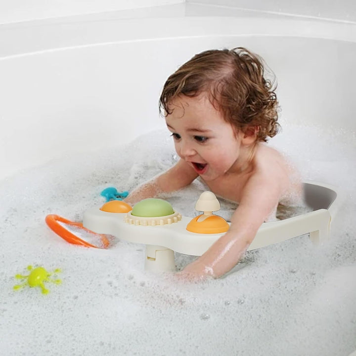Baby-Badewannensitz ab 6 Monaten, Kinderbadewanne, rutschfest, mit Spielzeug