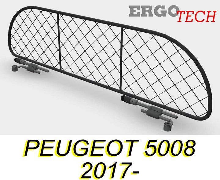 ERGOTECH Trennnetz Trenngitter für Peugeot 5008 (ab BJ 2017), RDA65-S8, für Hunde und Gepäck
