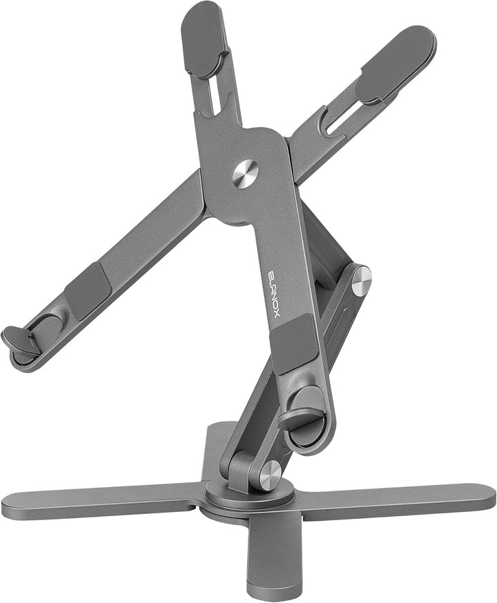 Faltbarer Laptop- und Tablet- MacBook- Ipad- Ständer aus Aluminiumlegierung mit 360°-Drehung – Ergon
