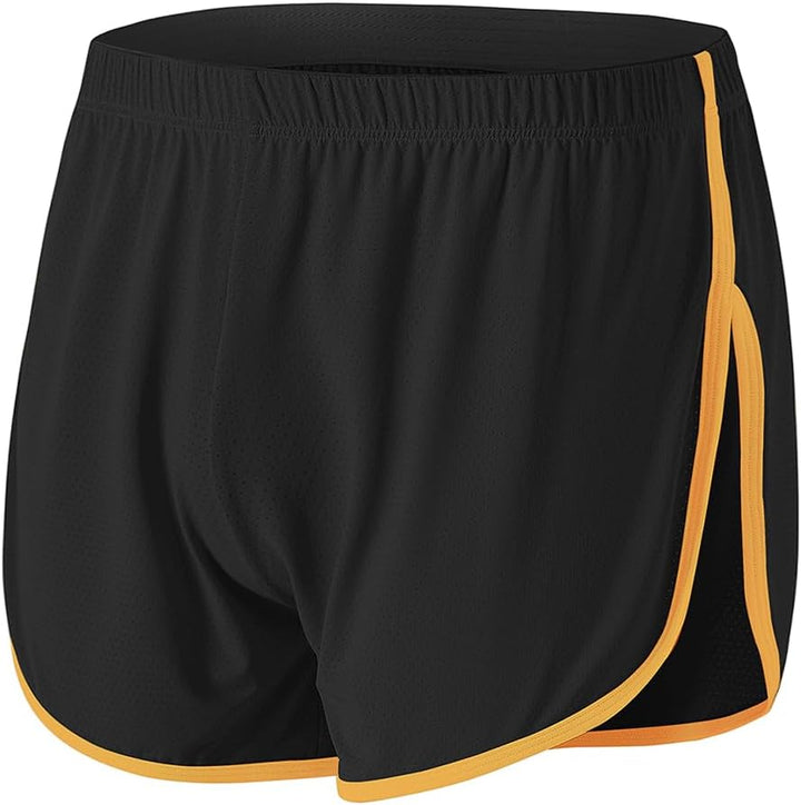 BIATWOWR Herren Sport Shorts Loose Fit Atmungsaktive Boxer Shorts Side Split Boxers M 3-multi*3, M 3