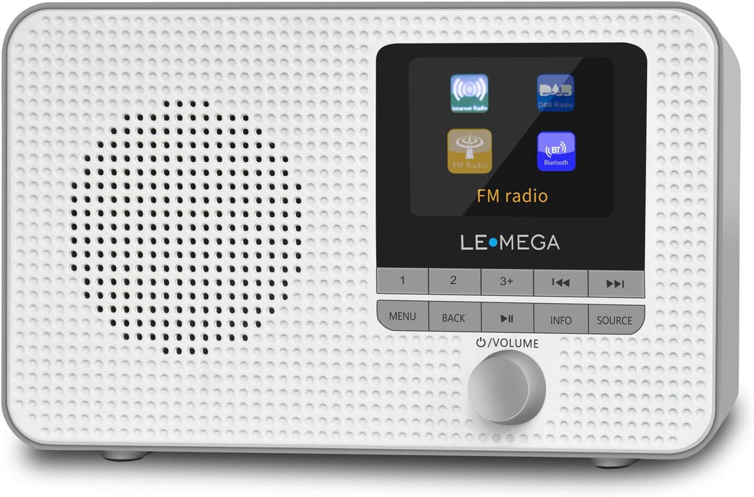 LEMEGA IR1 Tragbares WiFi Internetradio,DAB/DAB+/FM Digitalradio,Bluetooth,Doppelwecker,Schlaf-Snooz