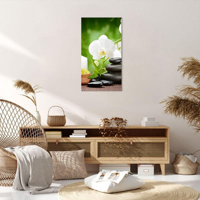 Bilder auf Leinwand 55x100cm Leinwandbild mit Rahmen Blume aromatherapie spa Gross Wanddeko Bild Sch