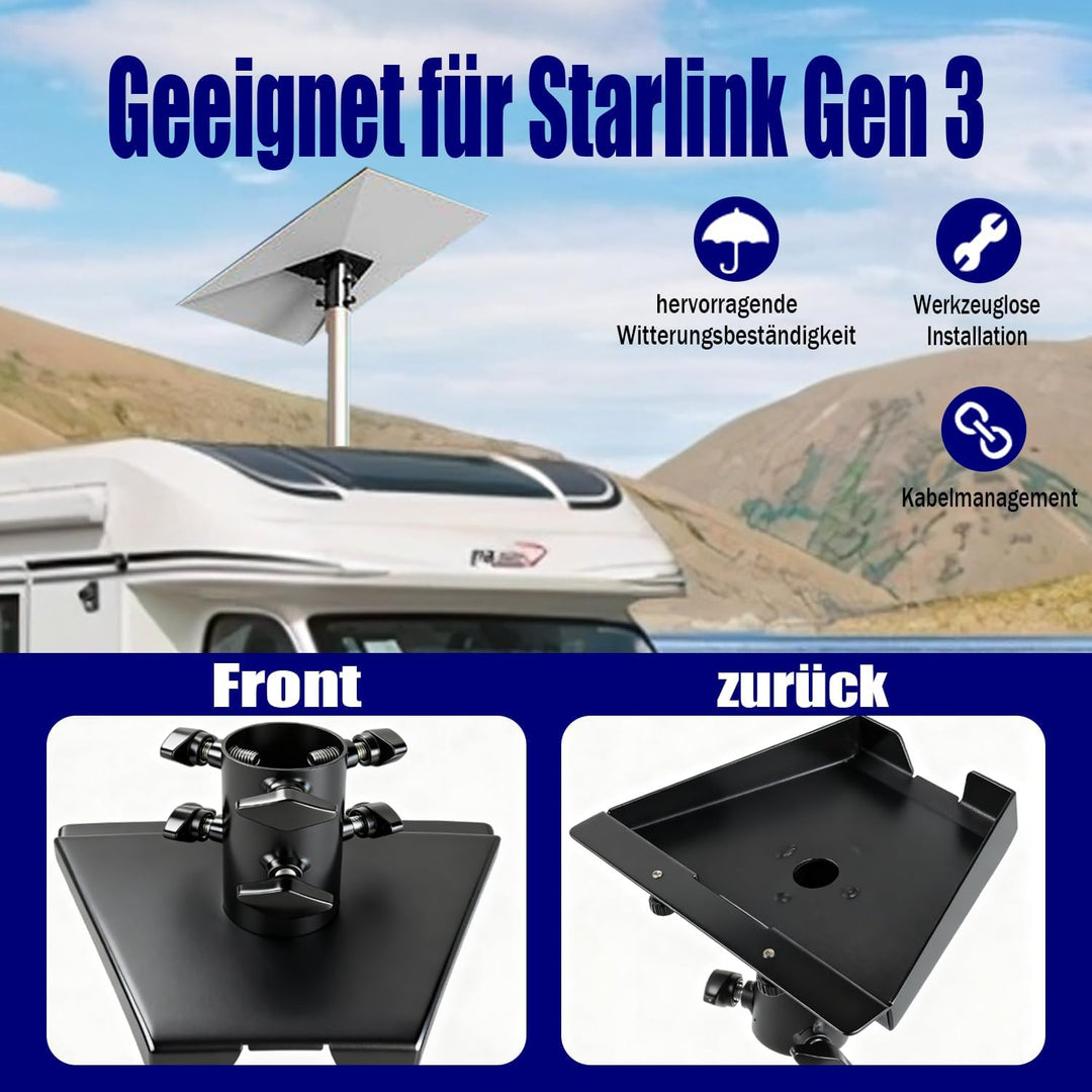 Starlink Gen 3 Rohradapter, Verbesserte Version Starlink Gen 3 Halterung,Starlink Pole Mount,kompati