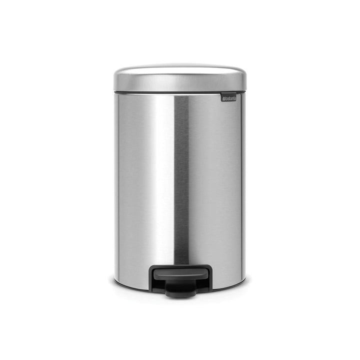 Brabantia 113604 Treteimer mit Inneneimer aus Kunststoff, stahl, Matt Stahl, 12 Liter Matt Stahl 12