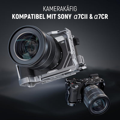 NEEWER A7C II A7CR Kamera Käfig Cage für Sony A7C II A7CR, Alu. Video Rig mit QR Basis Arca Typ, kom