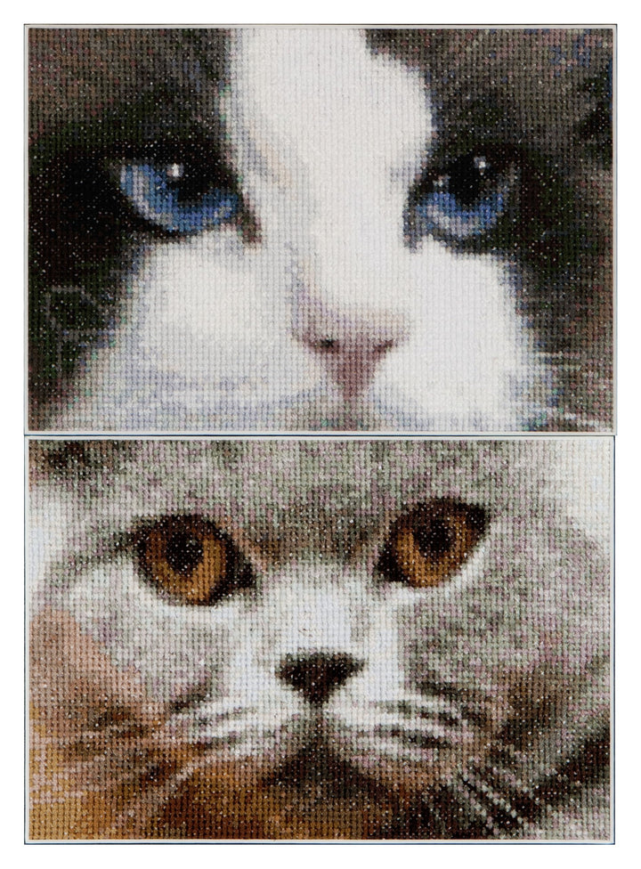 Thea Gouverneur - Kreuzstich-Set - Katzen Smoey + Blu - Aida - 16 Count - Für Erwachsene - 542A, Kat
