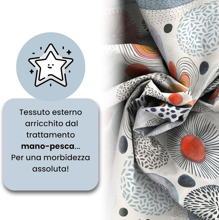 Fantasy Estivo Doubleface Sommersteppdecke, 170x270cm, Acquerello, Microfiber, Einzeln Acquerello Ei