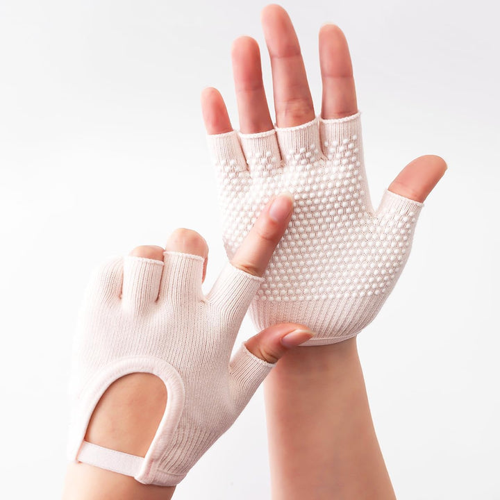 Anti-Rutsch Fingerlose Yoga-Handschuhe – Ideal für Pilates, Barre, Air Yoga und Fitness-Workouts – A