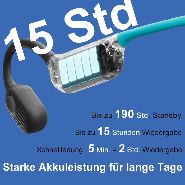 Leowin Knochenschall Kopfhörer Schwimmen, IP68 10 m wasserdicht, TÜV geprüft, 32 GB MP3, Bluetooth 6