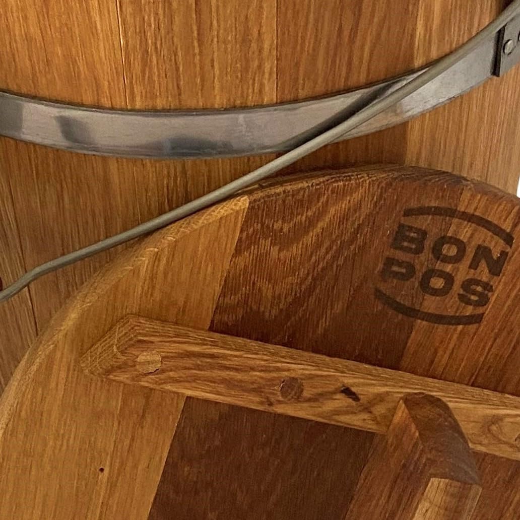 Walmeister Eicheneimer 15L Holzeimer Mit Tragegriff und Deckel aus Eiche