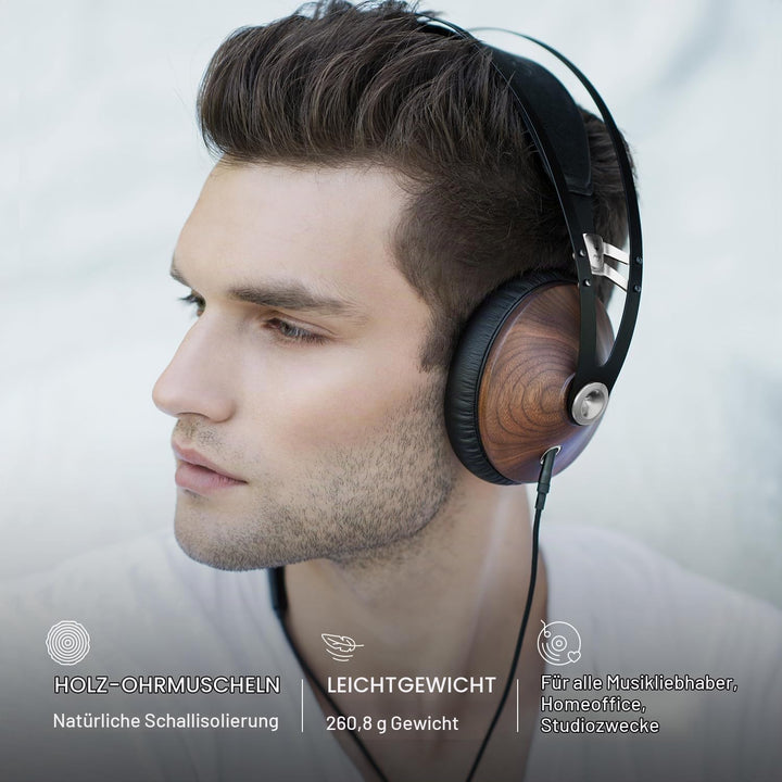Meze 99 Classics Walnut Silver Audiophiler Over-Ear Kopfhörer, hochwertigen Materialien und hohem Wa
