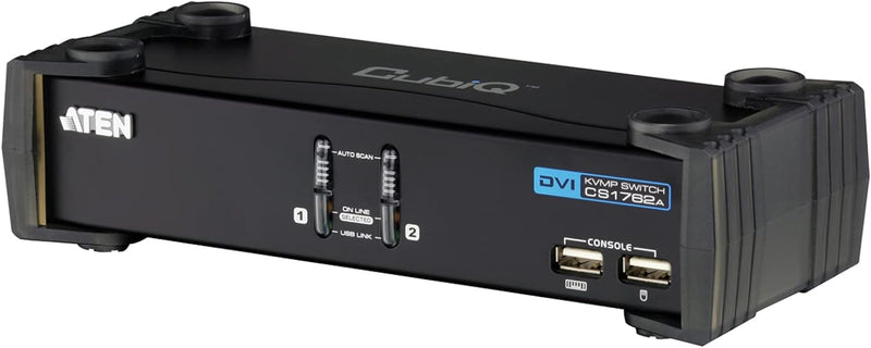 ATEN CS1762A-AT-G KVM 2X Port USB/DVI Switch, schwarz