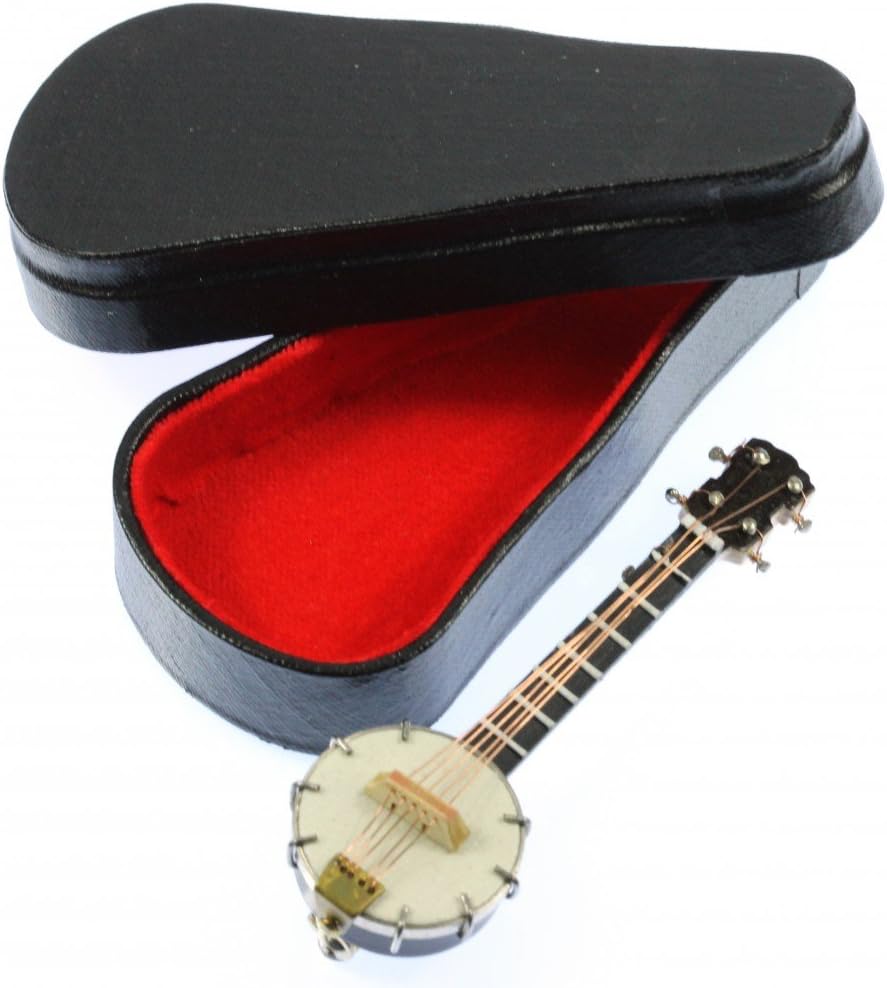 Miniblings Banjo Brosche Banjobrosche Pin Anstecker Holz mit Box - Handmade Modeschmuck I Anstecknad