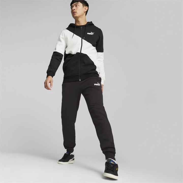 PUMA Herren Power Cat Sweat Suit Trainingsanzug, Puma Schwarz
