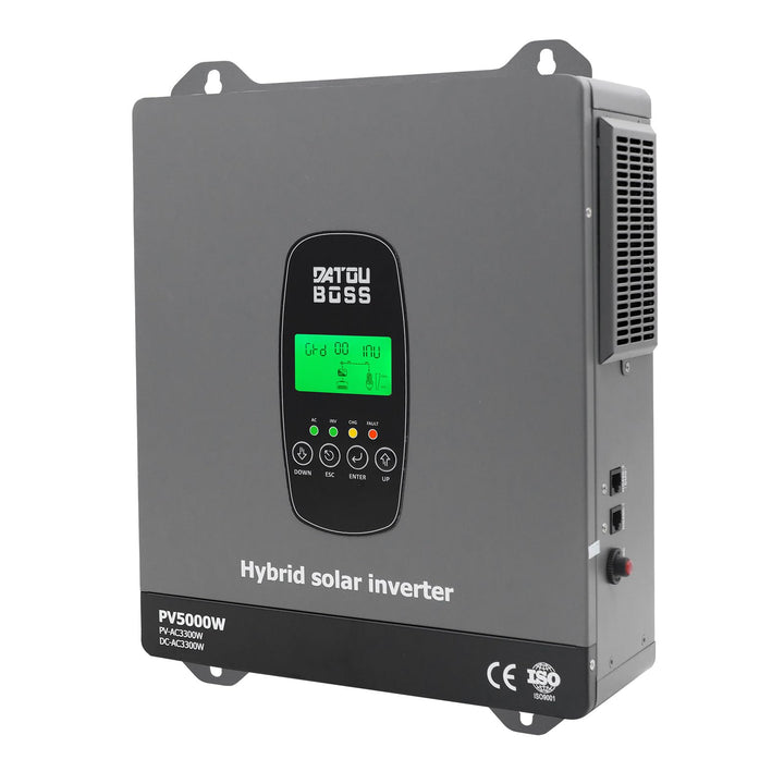 DATOUBOSS 3300W Hybrid Solar Wechselrichter 24V Reiner Sinus, DC 24V auf 220V/230V AC mit MPPT Solar