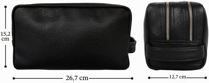 Rustic Town kulturtasche kulturbeutel Leder | Leather Toiletry Bag wash Bag | Leder Kosmetiktasche W