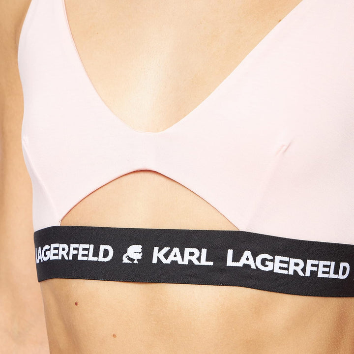 KARL LAGERFELD Damen Karl Lagerfeld Damen Logo Guckloch-Bh L Rosa, L Rosa