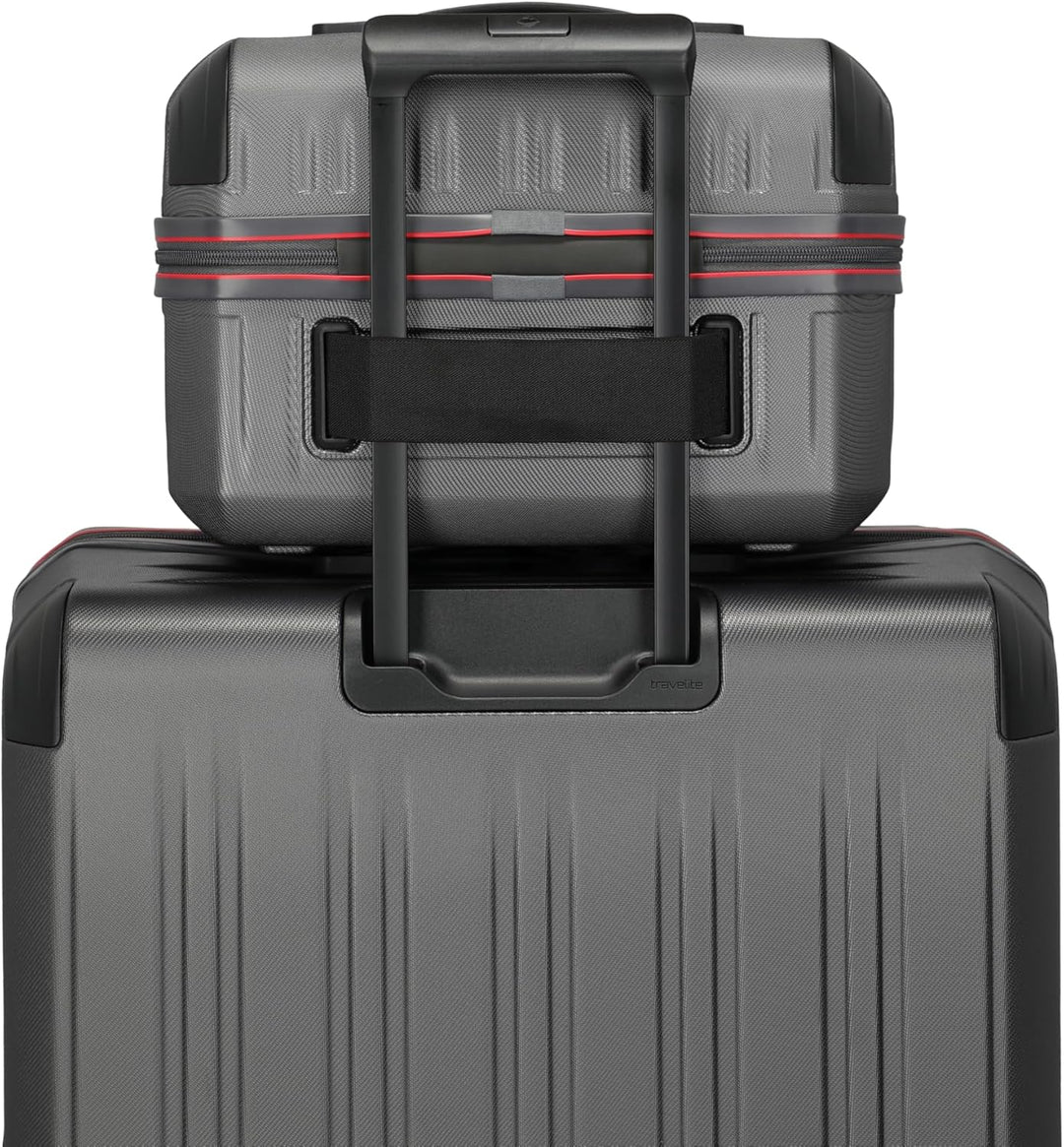 travelite DYNAMIIC Kosmetikkoffer, Beautycase 27x38x23 cm, ABS Hartschale, Koffer Aufsteckfunktion,