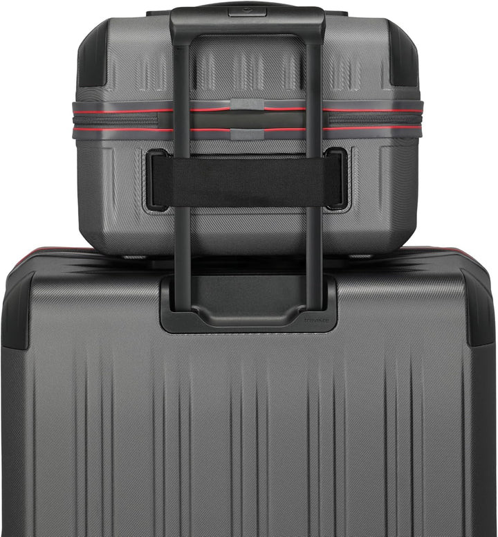 travelite DYNAMIIC Kosmetikkoffer, Beautycase 27x38x23 cm, ABS Hartschale, Koffer Aufsteckfunktion,