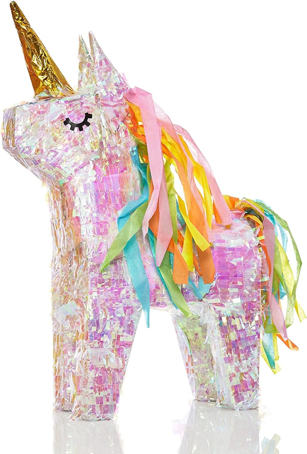 Lumaland Pinata Set zum Befüllen inkl. Schläger & Augenbinde | Magisches Einhorn ideal für Kinder-Ge