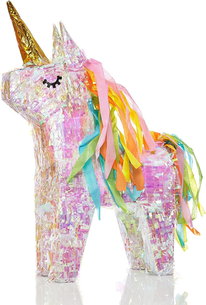 Lumaland Pinata Set zum Befüllen inkl. Schläger & Augenbinde | Magisches Einhorn ideal für Kinder-Ge