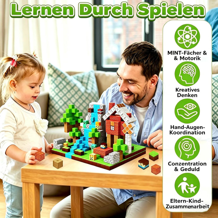 Magnetische Bausteine, Magnetic building blocks,Magnetbausteine Build Mine Magnete Welt Set,Montesso