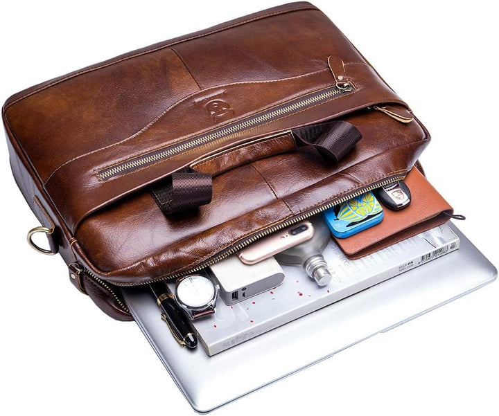 Umhängetasche aus Leder Schulter Crossbody Reisetasche für Herren Frauen 