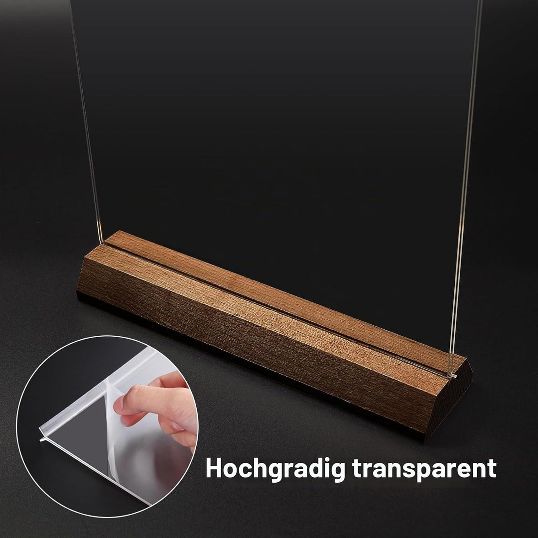 Srvnpioy A4 Ständer Tischaufsteller 10 Stück, Acryl Beidseitig Menükartenhalter Aufsteller A4 Postka