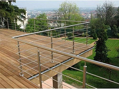 Edelstahl V2 A Treppen Geländer Balkon Pfosten Stütze Steher Handlauf Rundrohr Treppe Rohr (80 cm),