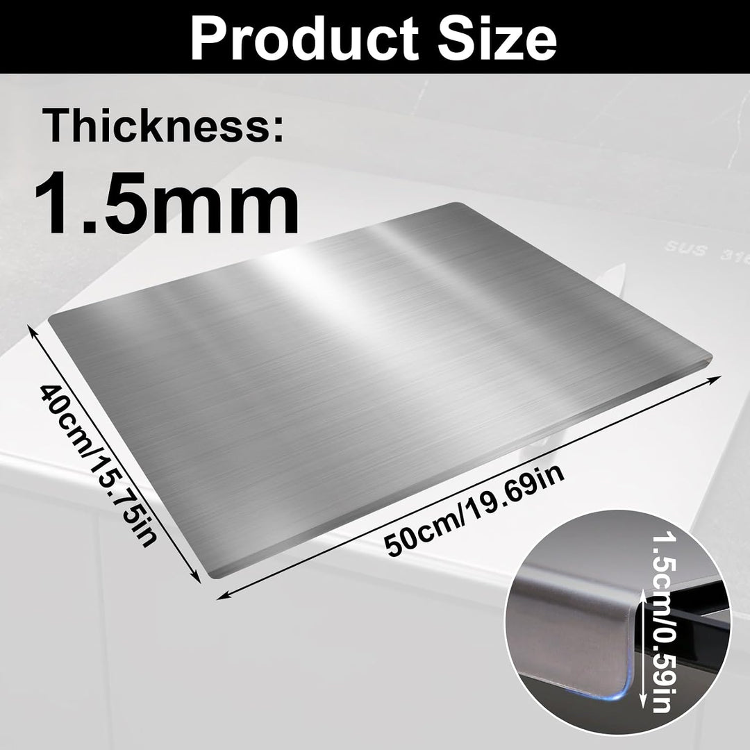 Edelstahl Schneidebrett mit Kante, Edelstahl Arbeitsplatte, Küche Schneidbrettchen, Schweres Schneid