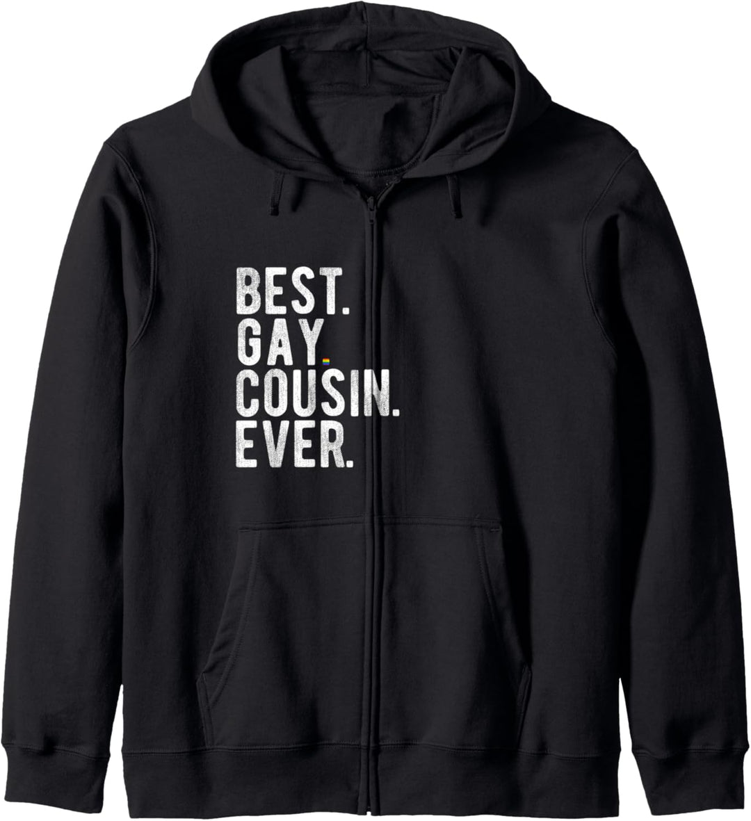 Best Gay Cousin Ever Rainbow Dot Funny LGBT Pride Gift Kapuzenjacke