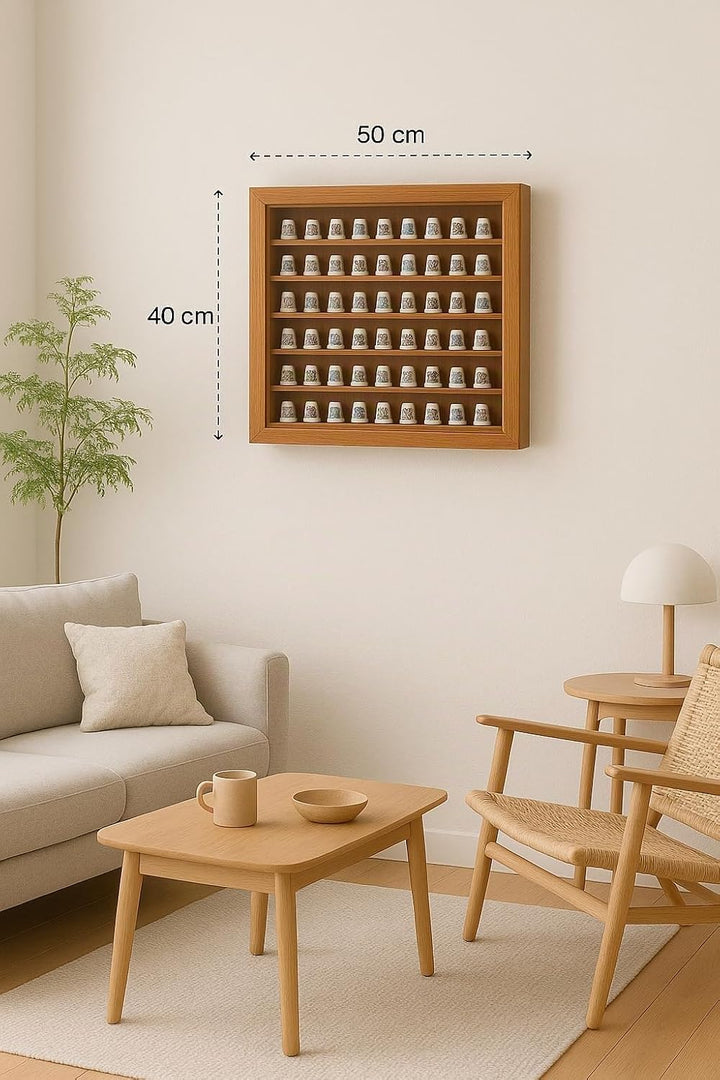 Vitrine Miniatur-Kollektionen, Finish Eiche, Masse (B/T/H): 50 x 5 x 40 cm. 50*5*40 cms, 50*5*40 cms