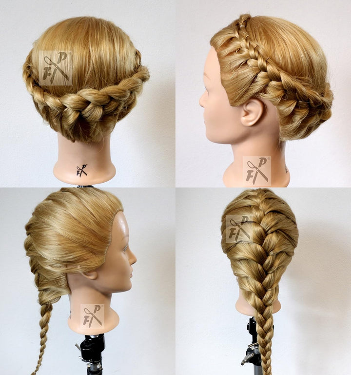 FP Übungskopf"Leana" 100% Proteinhaar (von deutschem Friseurbedarf-Fachhändler!) (55-60 cm), 55-60 c