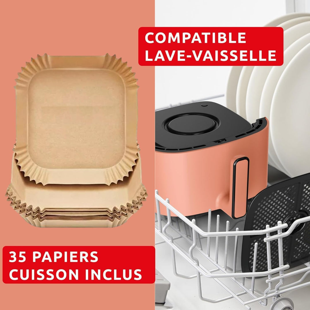 Moulinex Easy Fry Pop Terracotta 5 l, Air Fryer, bis zu 6 Personen, 10 intuitive Programme, digitale