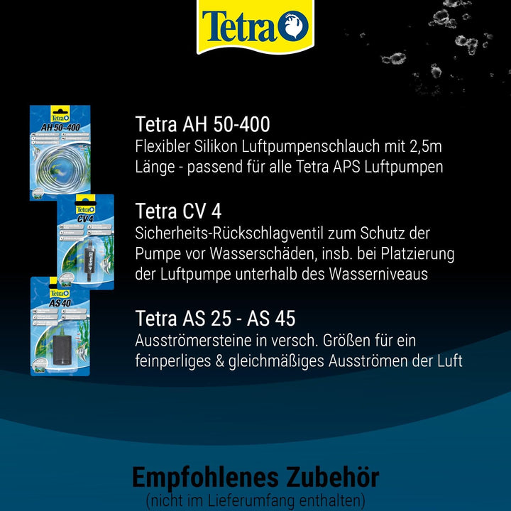 Tetra APS 100 Aquarium Luftpumpe - leise Membran-Pumpe für Aquarien von 50-100 L, weiss Weiss APS 10