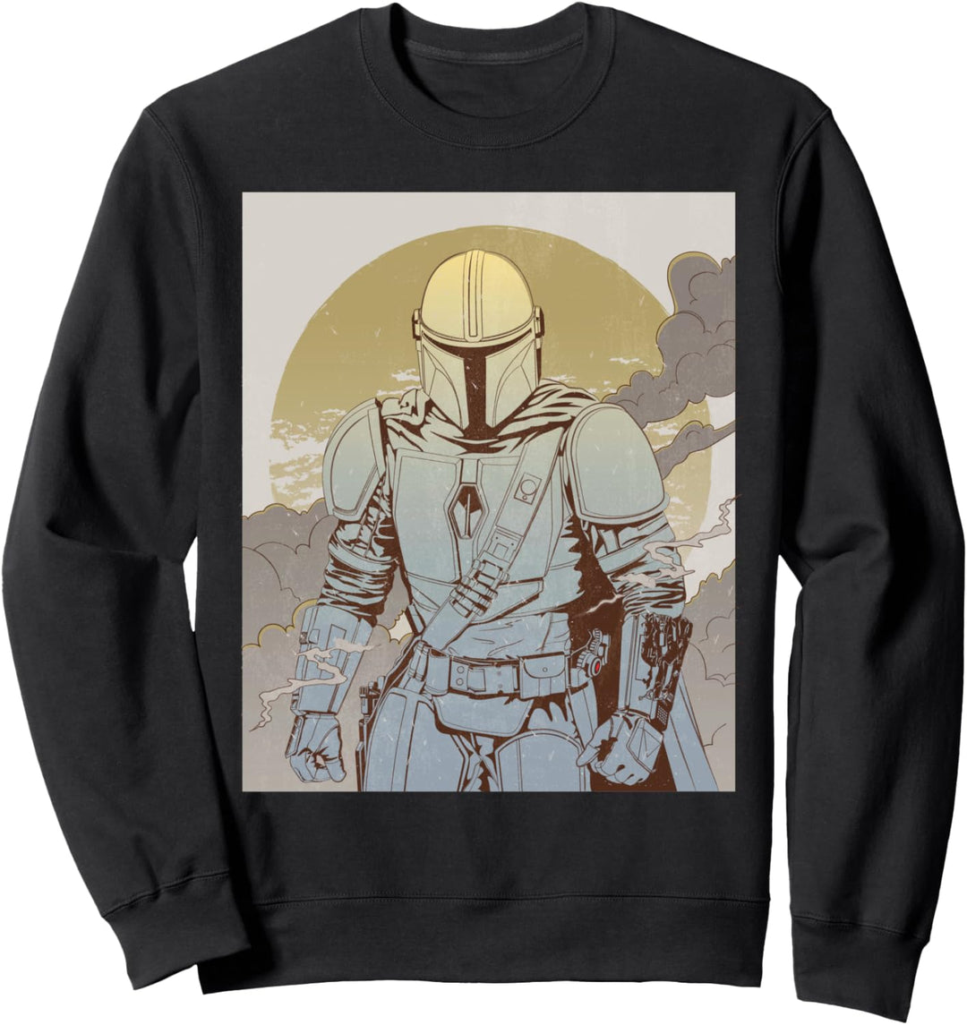 Star Wars The Mandalorian Line Art Poster Sweatshirt