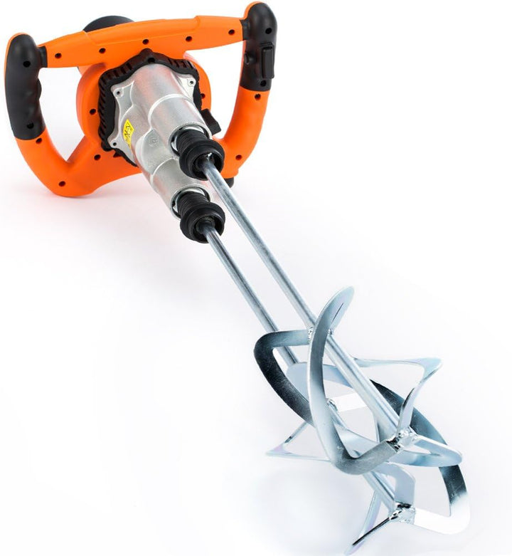 Deuba Doppel Rührwerk 1800 Watt bis 90L ergonomisch 2-Gang-Getriebe M14 Mörtelrührer Mischer