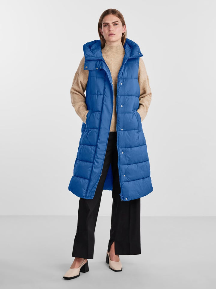YAS Damen Yasliro Padded Vest S. Noos Weste, Federal Blue